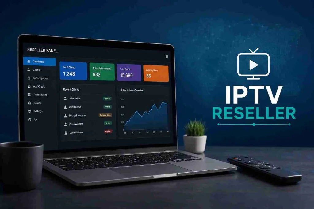 IPTV reseller panel dashboard with IPTV suppliers and subscription management system for UK resellers
